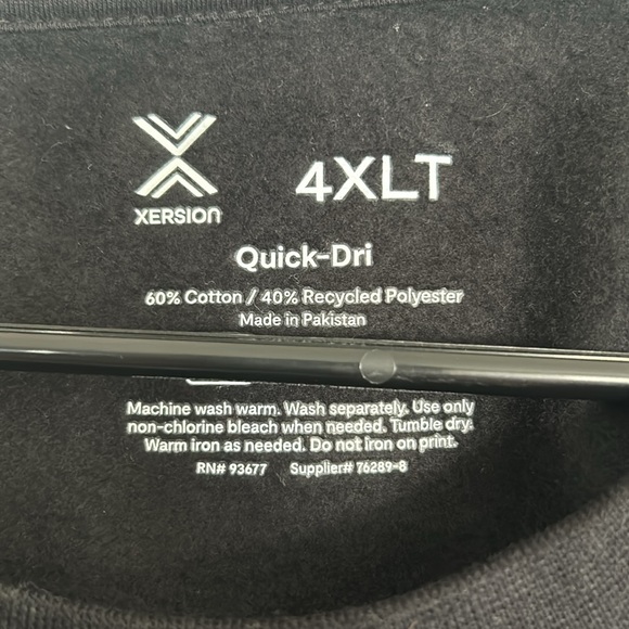 Xersion crew neck fleece hoodie mens size 4XLT - Picture 2 of 3